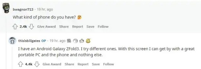 మైక్రోసాఫ్ట్ వ్యవస్థాపకుడు బిల్ గేట్స్ తన రోజువారీ డ్రైవర్గా ఉపయోగించే స్మార్ట్ఫోన్ ఇదే!